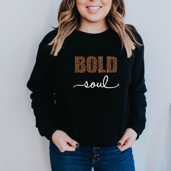 LunarChique Sweaters - BOLD Soul Black Sweatshirt